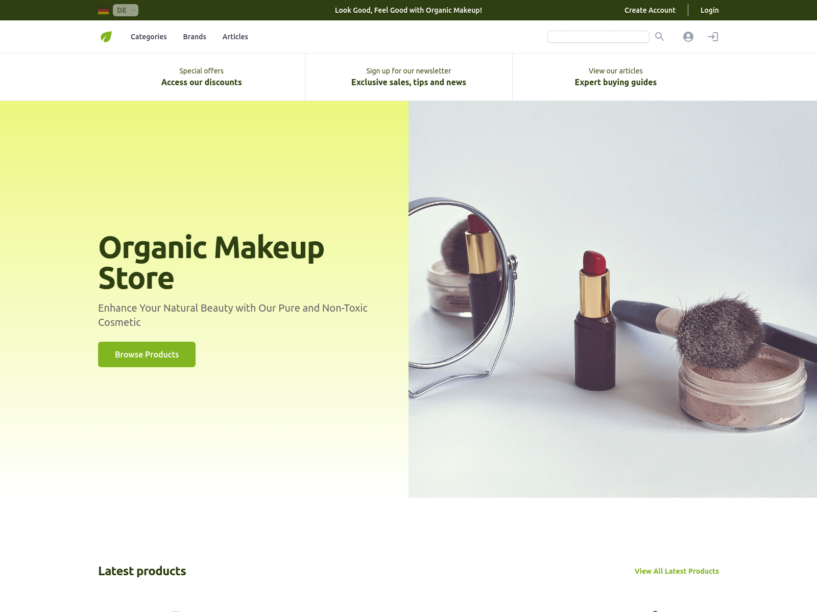 Organic Makeup Store screenshot