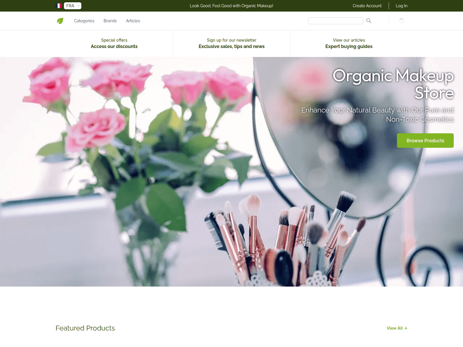 Organic Makeup Store screenshot