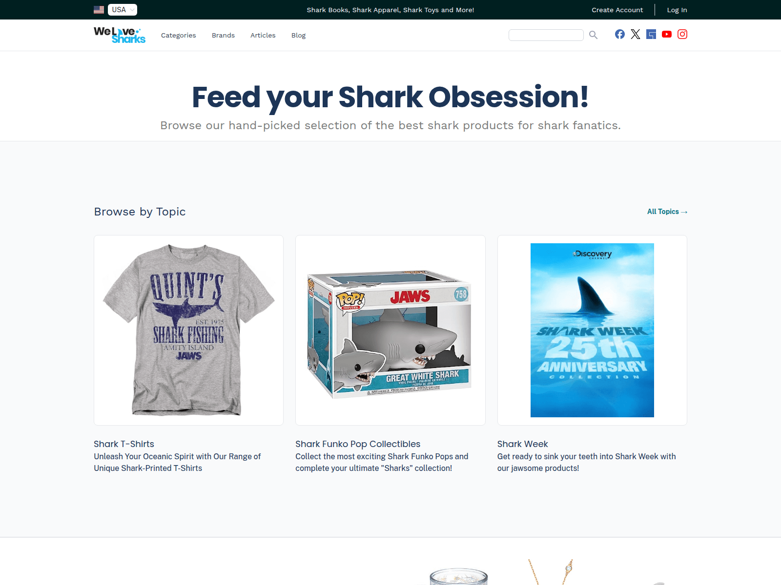 We Love Sharks Store screenshot