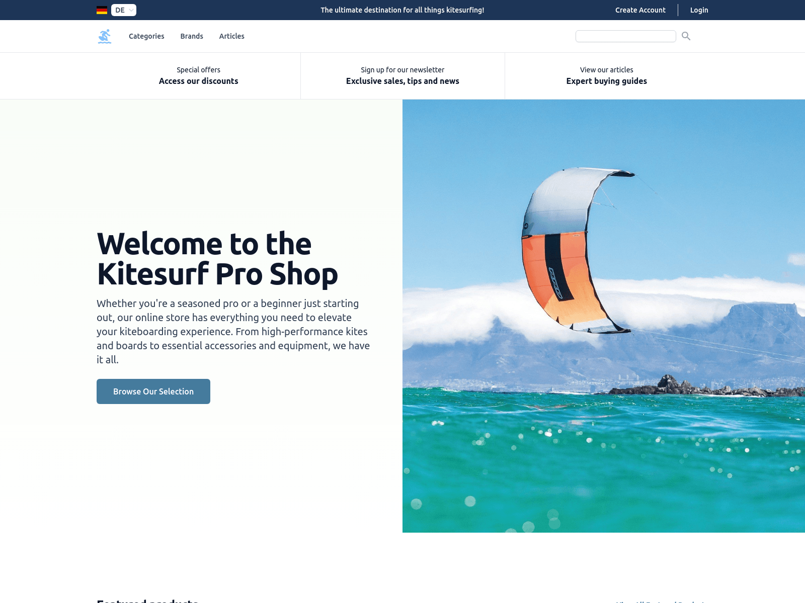 Kitesurf Pro Shop screenshot