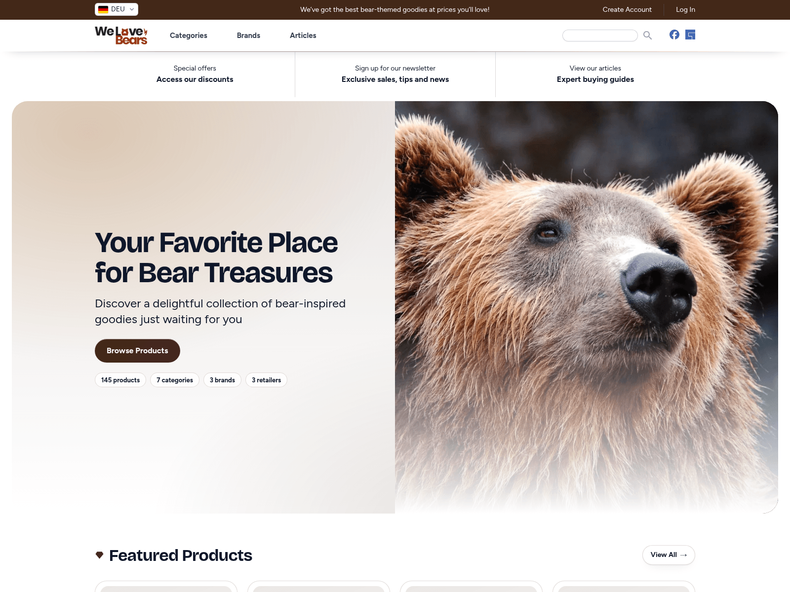 We Love Bears Store screenshot