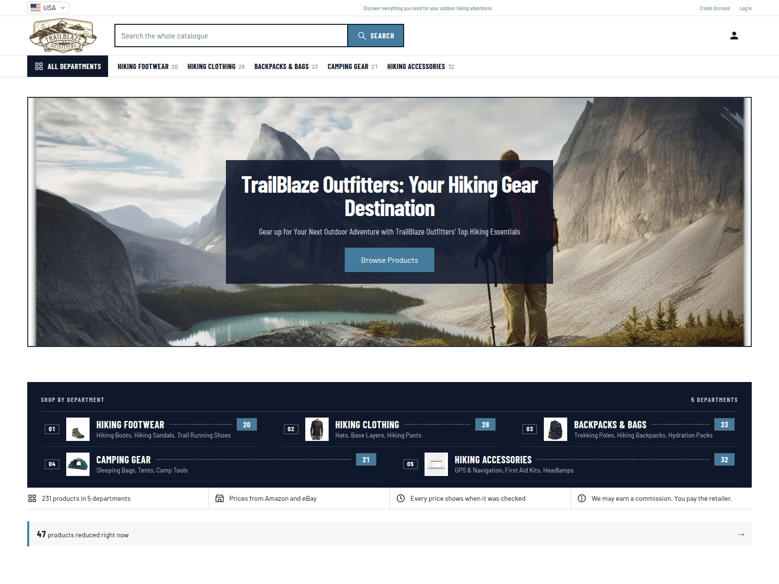 TrailBlaze Outfitters screenshot