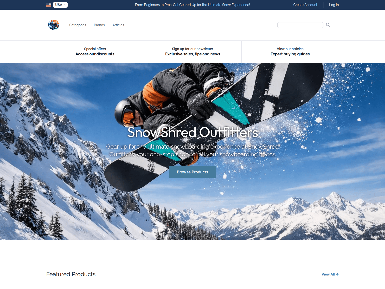 SnowShred Outfitters screenshot