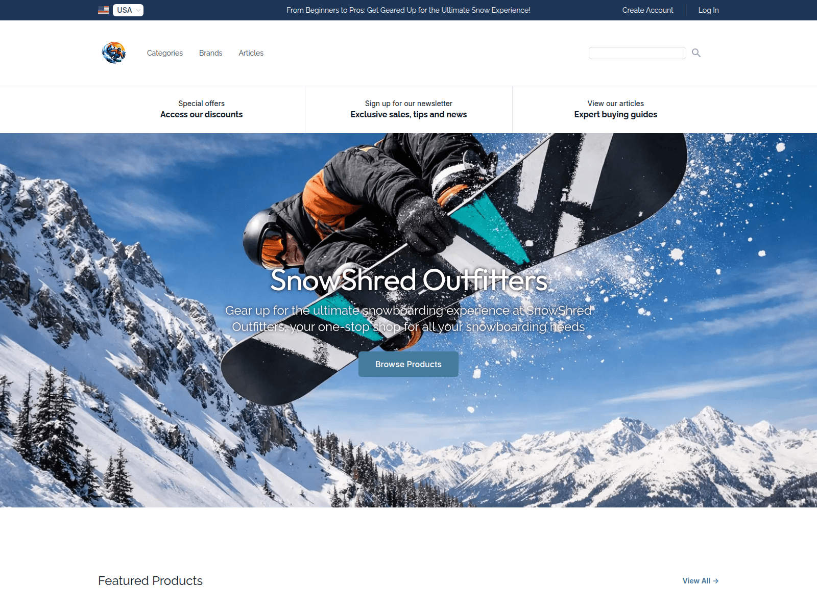 SnowShred Outfitters screenshot