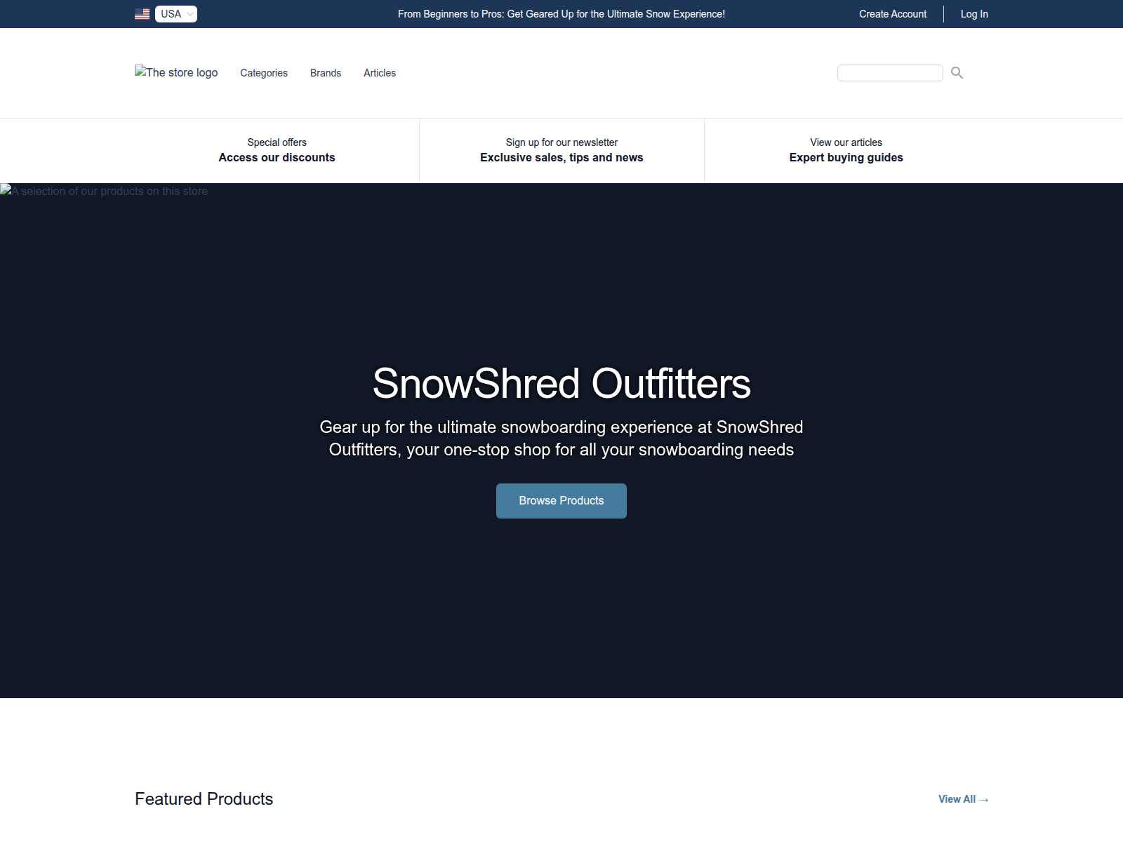 SnowShred Outfitters screenshot