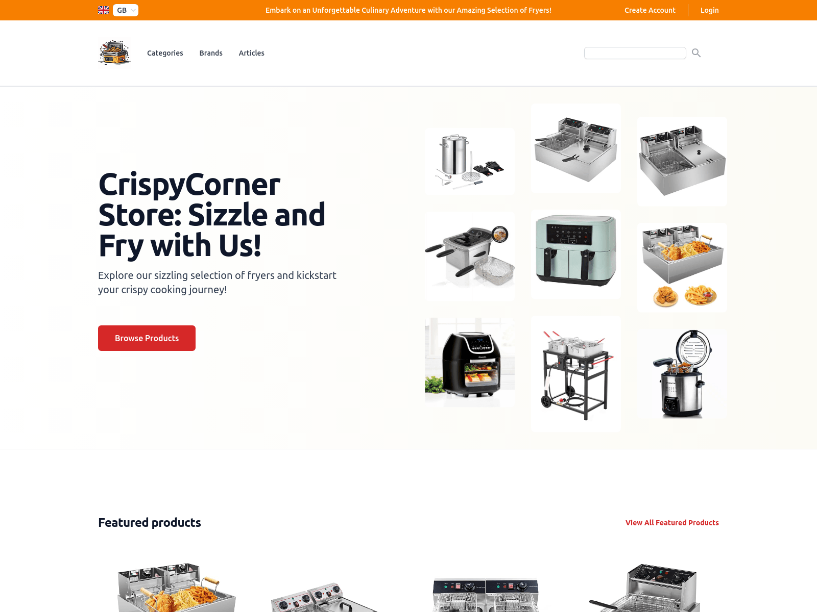 CrispyCorner Store screenshot