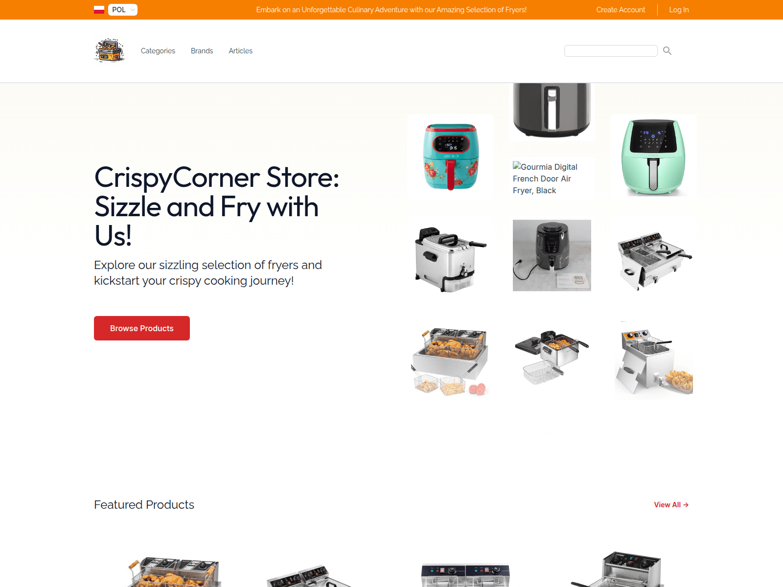 CrispyCorner Store screenshot