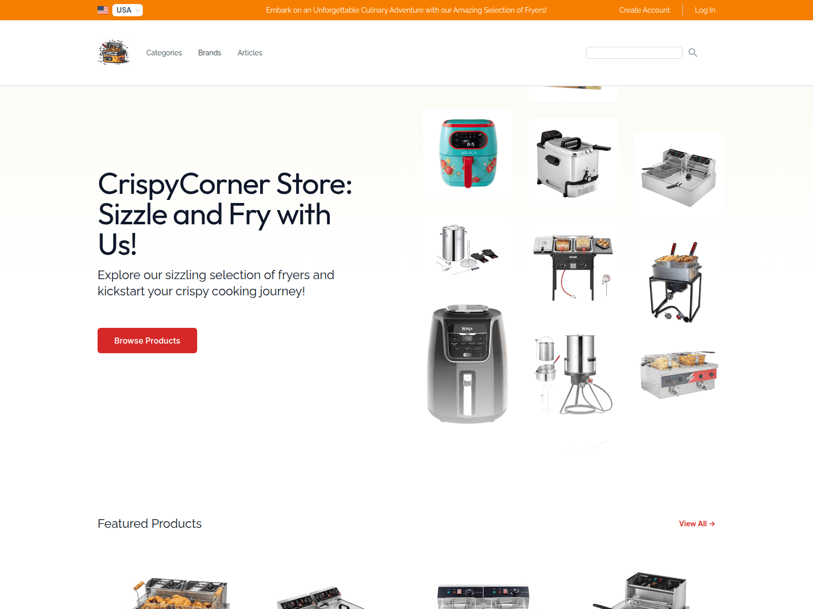 CrispyCorner Store screenshot