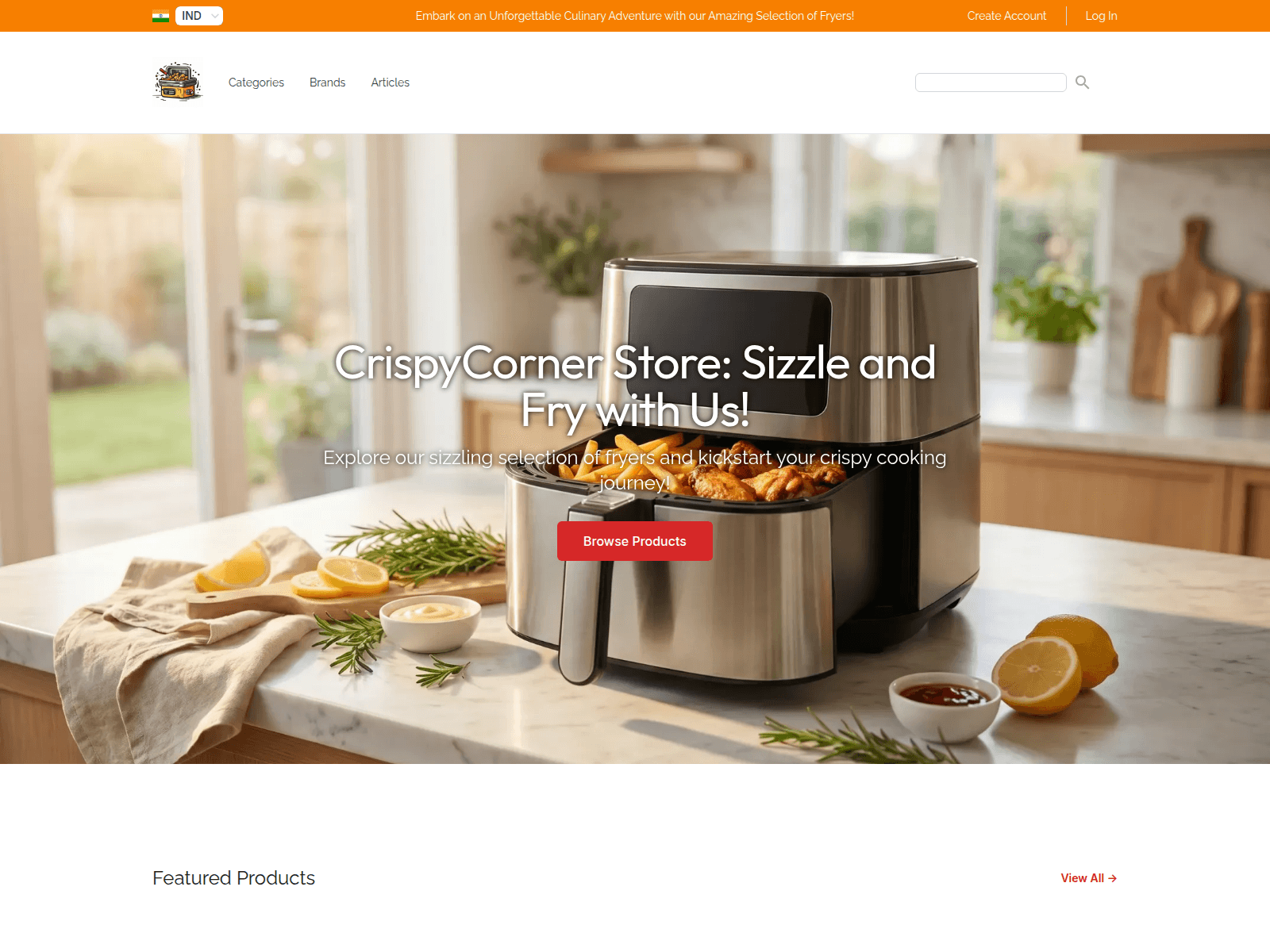 CrispyCorner Store screenshot