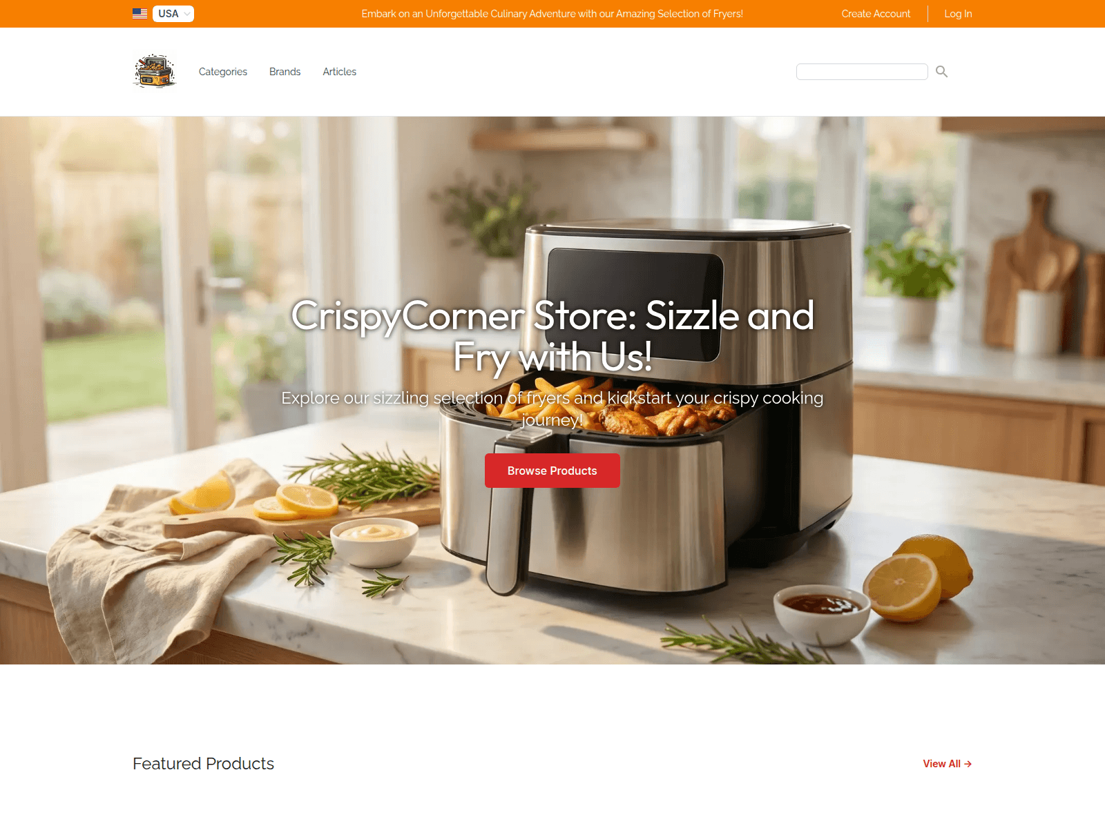 CrispyCorner Store screenshot