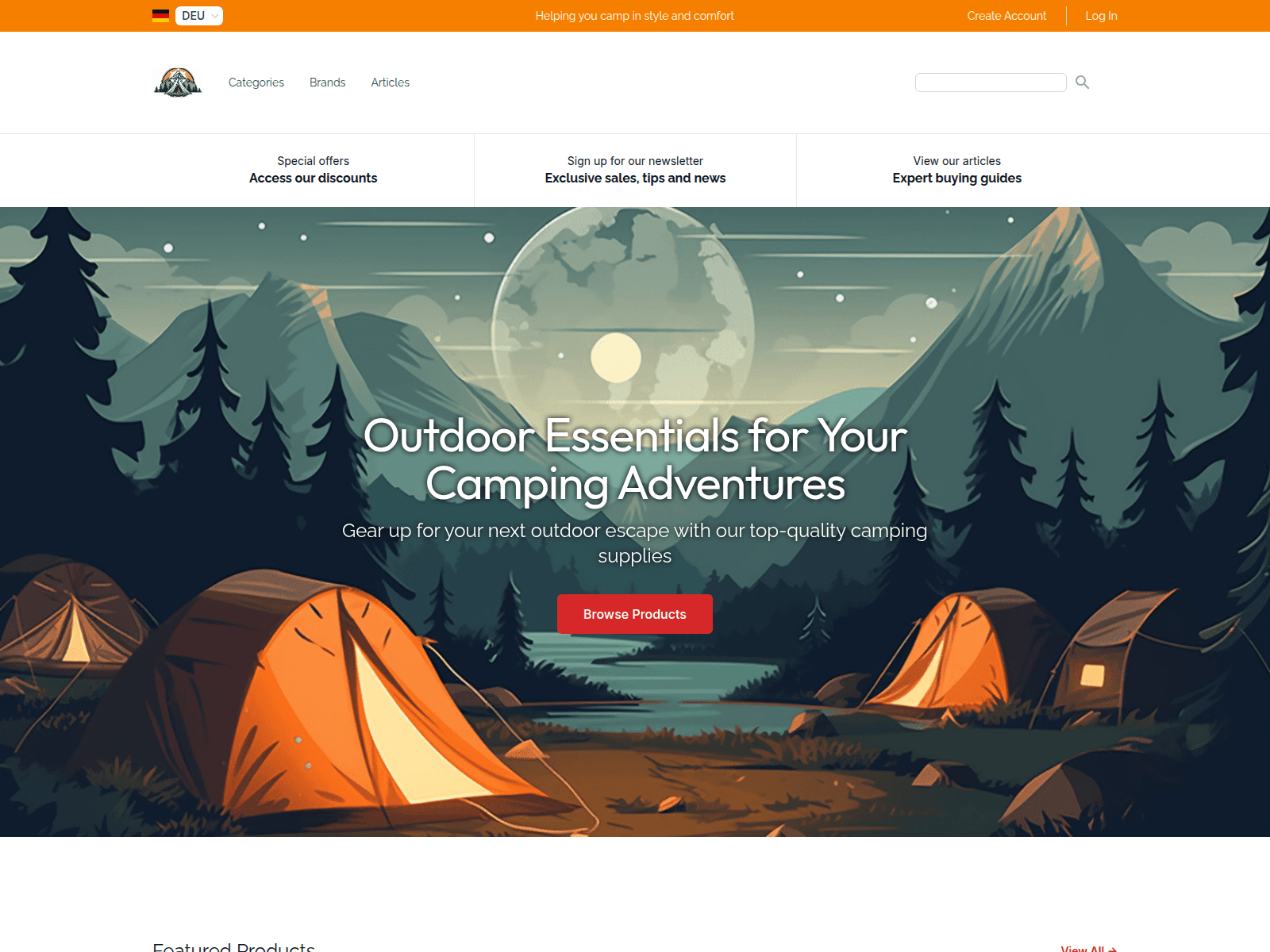 Camping Gear screenshot