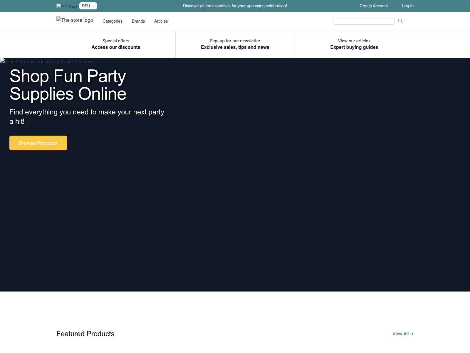 Party Supplies screenshot