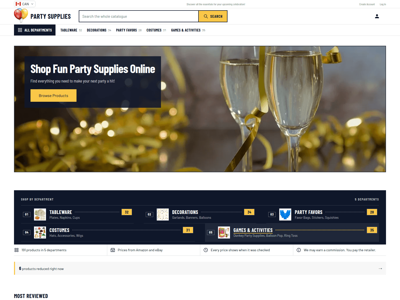 Party Supplies screenshot