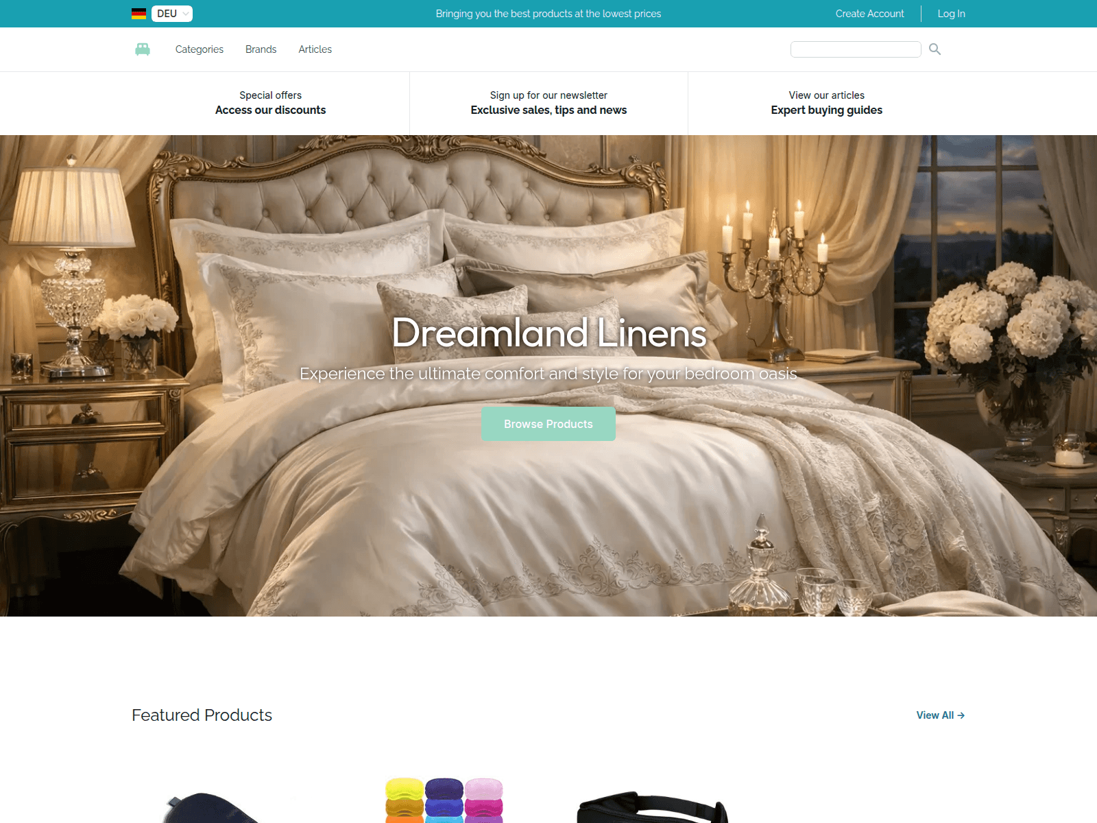 Dreamland Linens screenshot