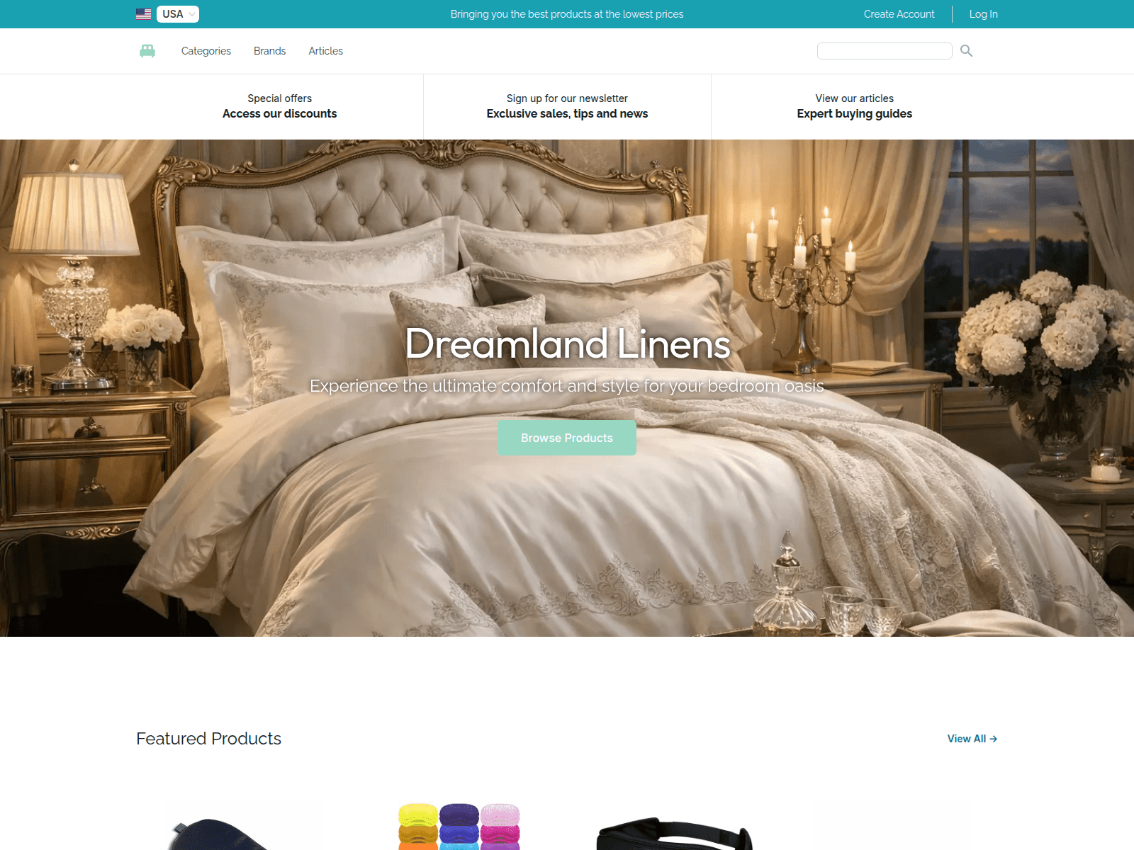 Dreamland Linens screenshot