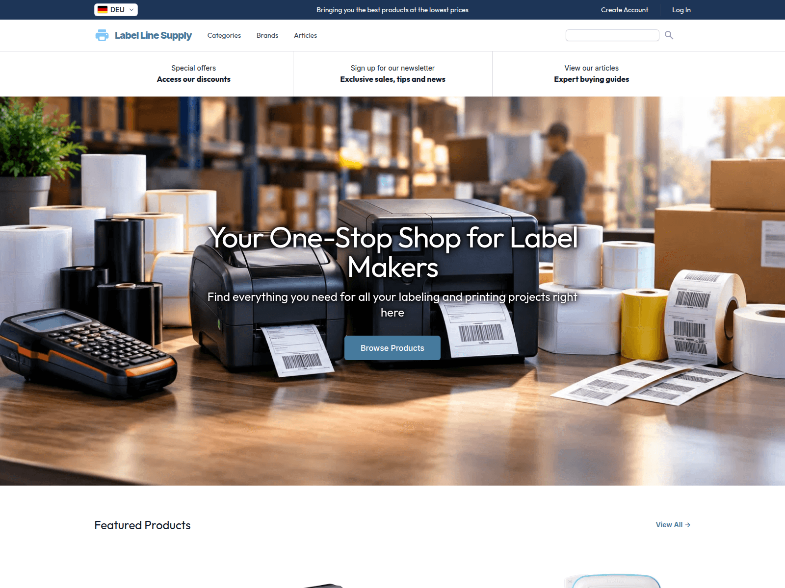 Label Line Supply screenshot