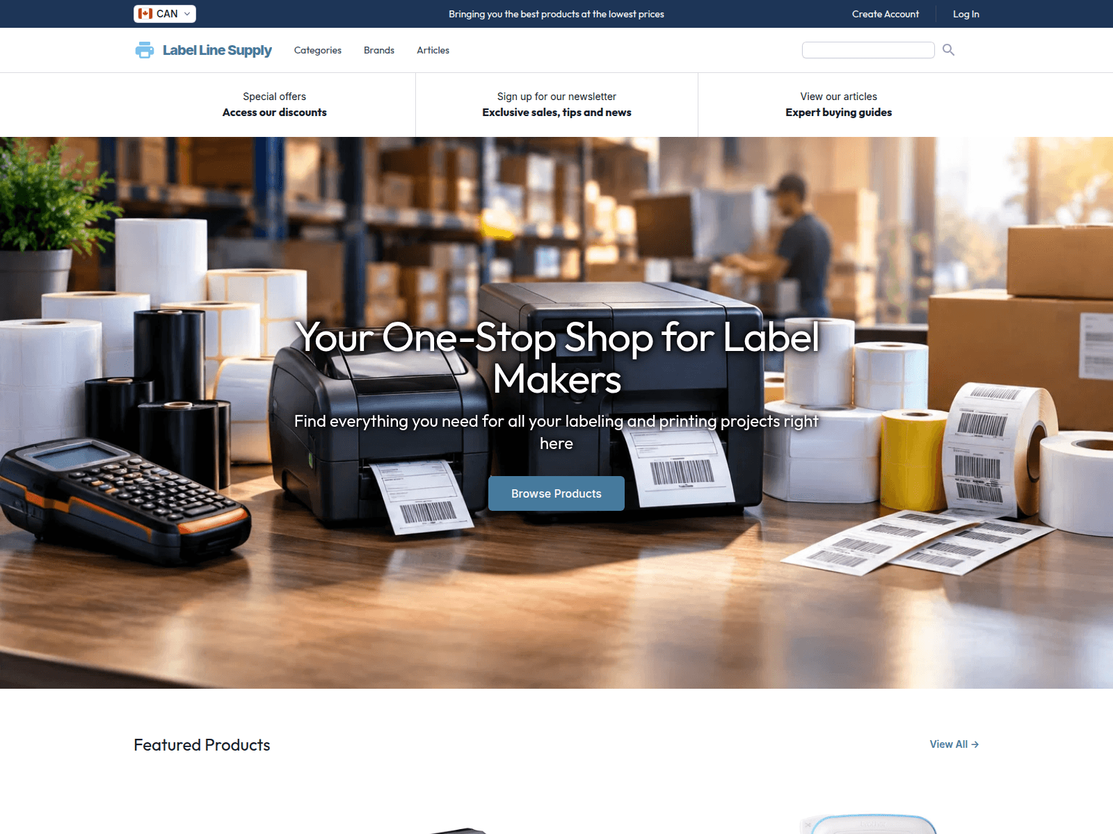 Label Line Supply screenshot