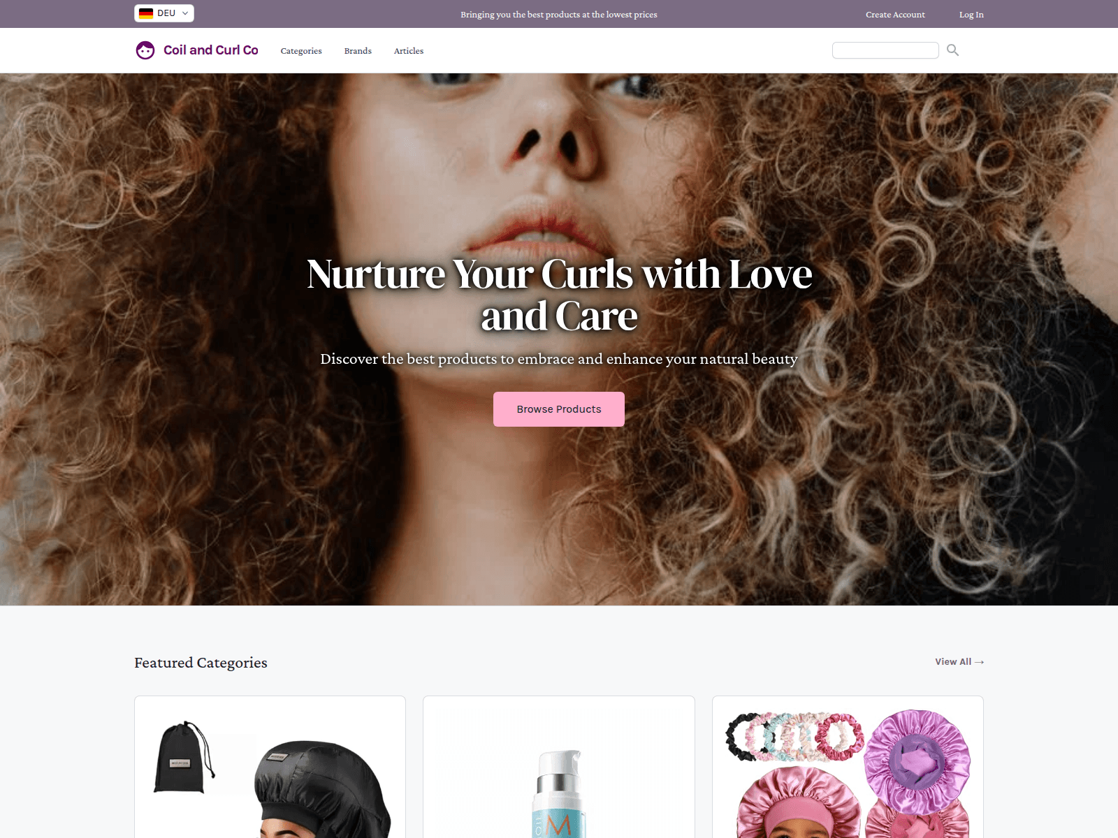 Coil and Curl Co screenshot