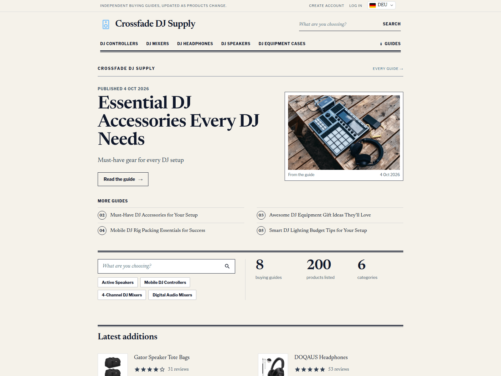 Crossfade DJ Supply screenshot