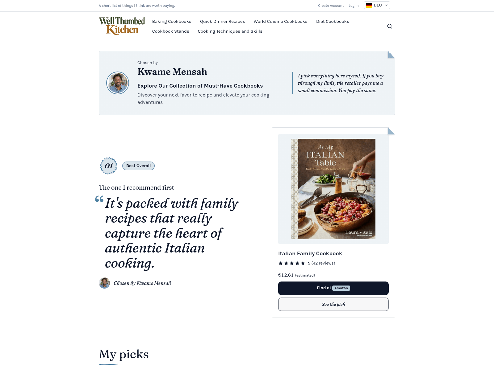 Well Thumbed Kitchen screenshot